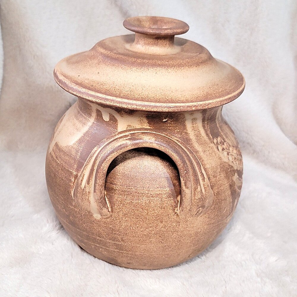 60s Decoration d'Art Ceramiques de Luxe Stoneware Poubelle Challes Les Eaux Pot - Picture 10 of 16
